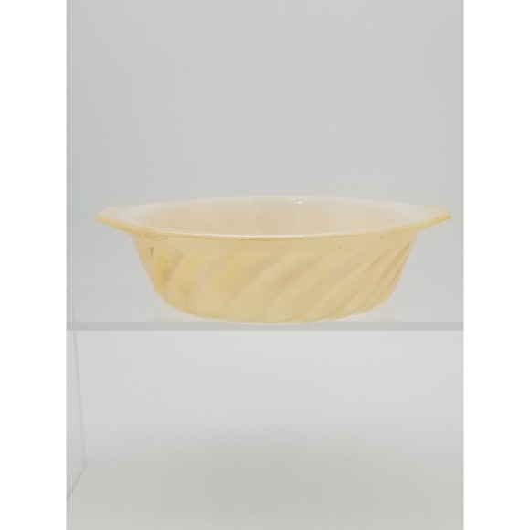 Fire King Peach Lustre Ware Small Casserole Baking Dish 5" Anchor Hocking Vintag - Picture 11 of 11